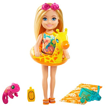 Barbie and Chelsea The Lost Birthday Playset with Chelsea Doll (Blonde, 6-in), Jungle Pet, Floatie and Accessories, Gift for 3 to 7 Year Olds