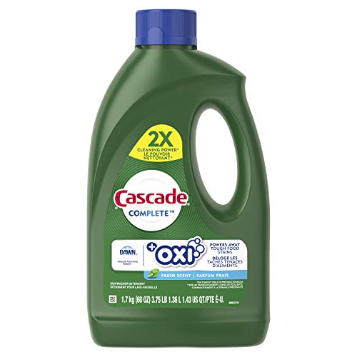Cascade Complete +Oxi Gel Dishwashing Detergent, Fresh Scent, 60 fl oz