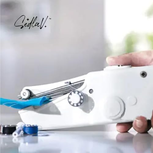 SEDLAV Mini Sewing Machine Home Corded Electric Handheld Mini Sewer - Lightweight, Wear-Resistant, High-Quality Plastic Material - Rotary Wheel Stitching Control, Tension Controlled Stitches