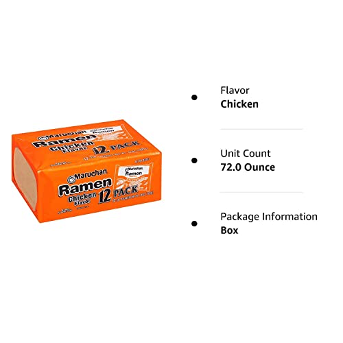 Maruchan Ramen Chicken Flavor Noddle Soup 12 Pack (1) - SET OF 2
