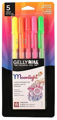 Sakura Gelly Roll Moonlight 06 Fine 5pk Dawn Notion, 5 Count (Pack of 1), Green