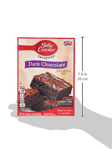 Betty Crocker Brownie Mix Dark Chocolate Family Size 19.9 oz Box