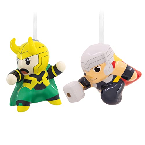 Hallmark Marvel Thor and Loki Decoupage Christmas Ornaments, Set of 2 (0003HCM1122)