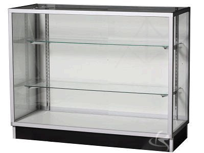 SC-KD4G+KD4LED, 48" Extra Vision Glass Display Case + LED Light, Aluminum Frame Pre-assembled, show case