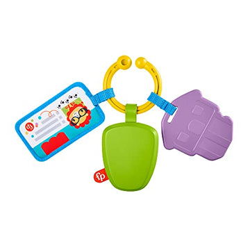 Fisher-Price Hit The Road Activity Keys, take-Along Baby Rattle and Teething Toy with Mirror