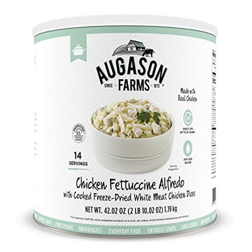 Augason Farms Freeze Dried Chicken Fettuccine Alfredo Kit 42.4 oz No. 10 Can