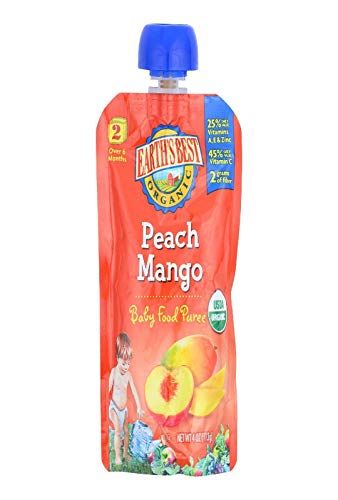 Earth's Best Organic Peach Mango Baby Food Puree, 4 oz