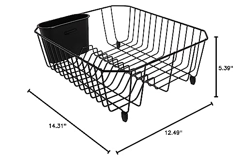 Rubbermaid Dish Drainer, Small, Black