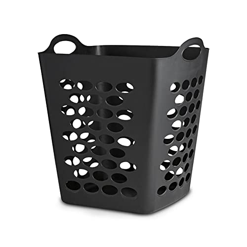 SEDLAV Hamper, Laundry Basket Plastic, Black, 20”, Hampers For Laundry, Dirty Clothes Hamper, Storage For Clothes. Ideal Hamper For Closet, Bathroom, Bedroom, Laundry Basket