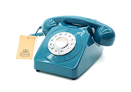 GPO Retro GPO746DPBAZ 746 Desktop Push Button Telephone - Azure Blue