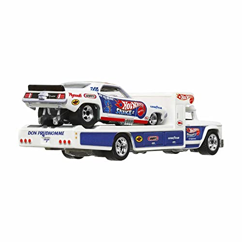 Hot Wheels Collector, Horizon Hauler with McEwen 71 Plymouth Duster, Collection Vehicle Ages 18 and Up
