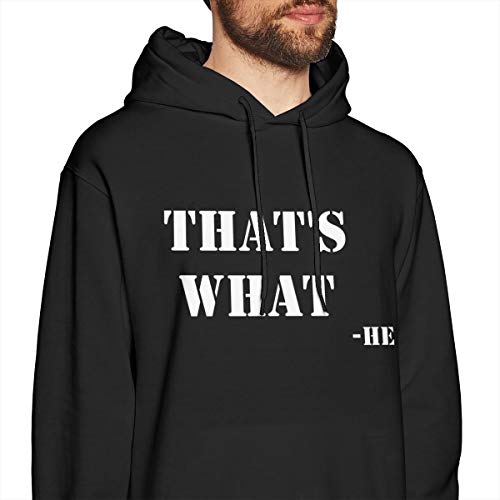 TITHER Mens Thats What Graphic Pullover Funny Black XXL Hoodie Sweatshirt