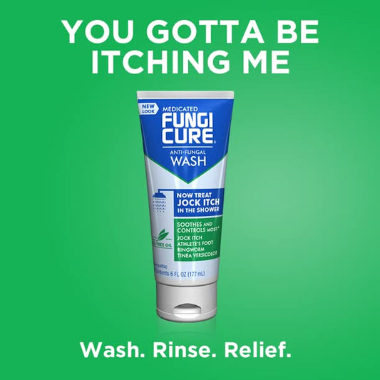 FungiCure Medicated Anti-Fungal Jock Itch Wash - Treat Jock Itch in The Shower- 6 Fl Oz (Pack of 2)