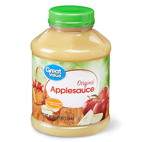 (12 Pack) Great Value Applesauce, Original, 48 oz