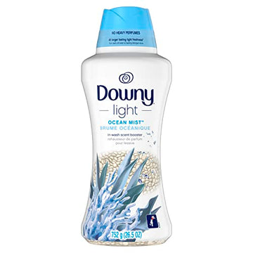 Downy Light Laundry Scent Booster Beads for Washer, Ocean Mist, 26.5 oz, with No Heavy Perfumes, Use with Fabric Softener