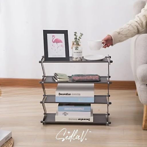 SEDLAV Stainless Steel Shoe Rack - Sturdy, Multi-layer, Space-Saving Assembly Shoe Rack - Serves as Shoe Cabinet, Shelf or Stand - Versatile Organizer for Entryway, Dormitory