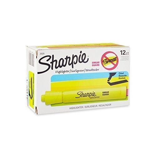 Sharpie Accent Tank-Style Highlighters Fluorescent Yellow 12 Pack (25025)