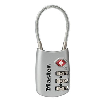 Master Lock 4688D Set Your Own Combination TSA Approved Luggage Lock, 1 Pack, Silver