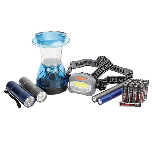 Ozark Trail 6-Piece LED Flashlight Headlamp Lantern Penlight Combo, Model 4937