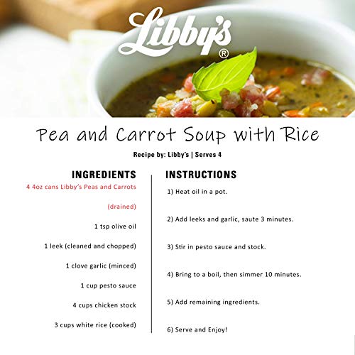 Libby's Peas and Carrots, (Each 4 Count of 4 oz Cups) 16 oz, Pack of 4