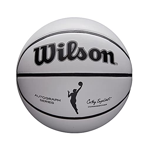 WILSON WNBA Commemorative Series Autograph Basketball - Size 6 - 28.5", White/Orange