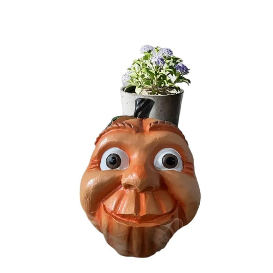 SEDLAV Festive Delight: Halloween Pumpkin Figurines - Adorable Resin Decor with Funny Expressions for Indoor and Outdoor Home Halloween Decorations