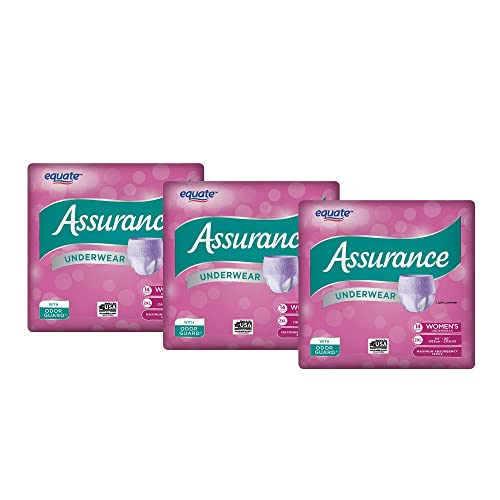 PACK OF 4 - Assurance Incontinence Underwear for Women, Maximum, 2XL, 14 Ct