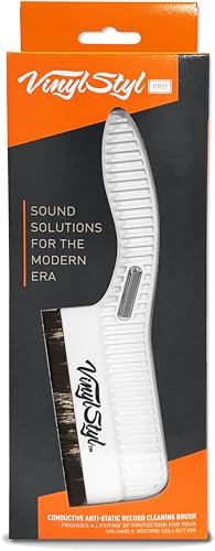Vinyl Styl Premium Conductive Anti-Static Record Cleaning Brush (White)