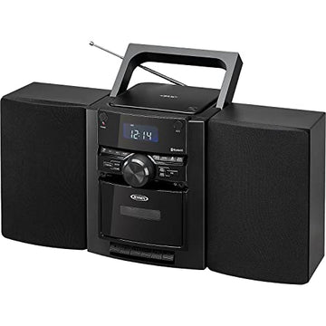 JENSEN® Portable Stereo Bluetooth CD Music System with Cassette and Digital AM/FM Radio