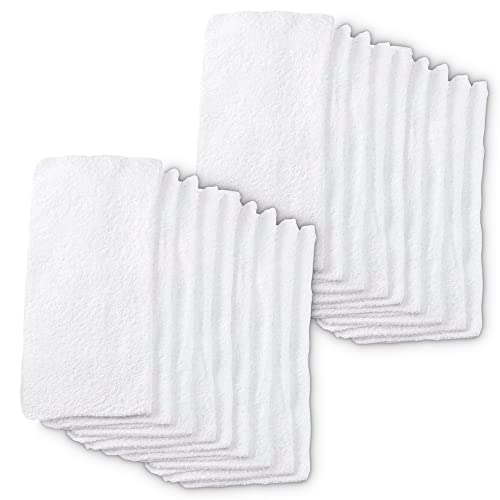 SEDLAV Wash Cloths, Cotton Wash Cloth, Pack of 18, Ideal for: Face Washcloths, Face Towels, Baby Towels, Baby Washcloths, Home and Kitchen Towels, Gym Towels (White)