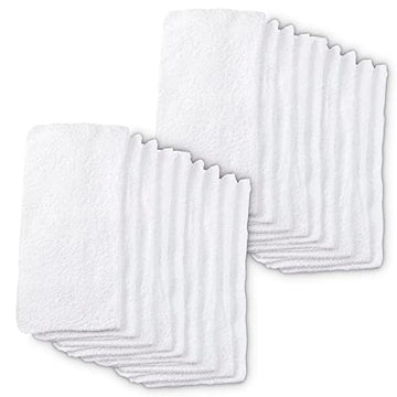 SEDLAV Wash Cloths, Cotton Wash Cloth, Pack of 18, Ideal for: Face Washcloths, Face Towels, Baby Towels, Baby Washcloths, Home and Kitchen Towels, Gym Towels (White)