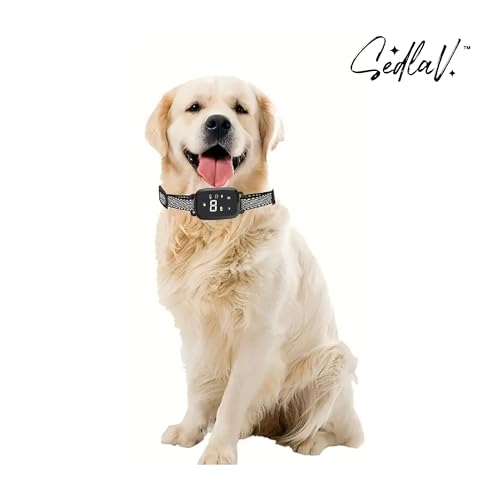SEDLAV Bark Collarin for Dogs, Rechargeable Anti Barking Training Collarn - Humane Dog Shock Trainer Collarn with 3 Modes, 7 Adjustable Levels, Smart Sensor & Premium Chip
