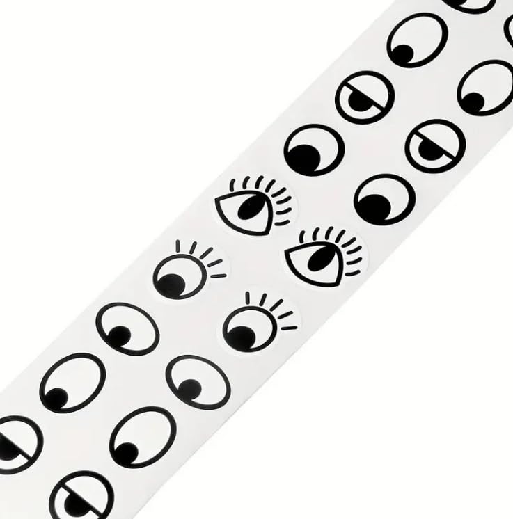 SEDLAV Black & White Wiggle Eyes Stickers Roll