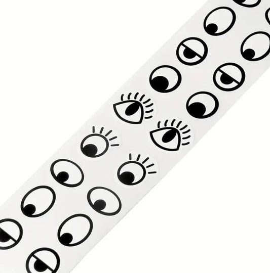 SEDLAV Black & White Wiggle Eyes Stickers Roll