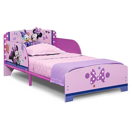 Delta Children Minnie Mouse Wood & Metal Toddler Bed, Pink