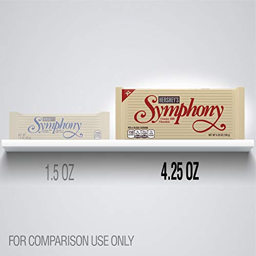 HERSHEY'S SYMPHONY Creamy Milk Chocolate Candy, 4.25 Oz. Bars (12 Count)