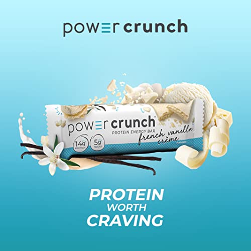 Power Crunch Protein Energy Bar Orignal, French Vanilla Creme, 1.4-Ounce Bar (12 Count)