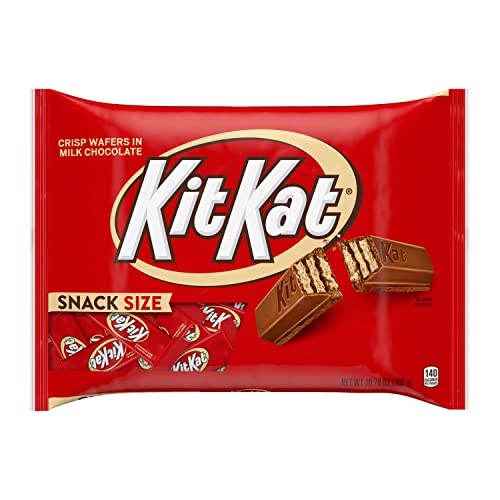 KIT KAT Milk Chocolate Wafer Snack Size Candy Bars, Individually Wrapped, 10.78 oz Bag