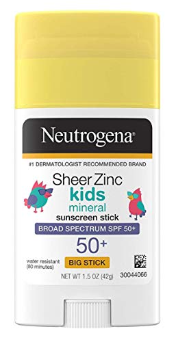 Neutrogena Sheer Zinc Spf#50+ Kids Stick 1.5 Ounce (Pack of 6)