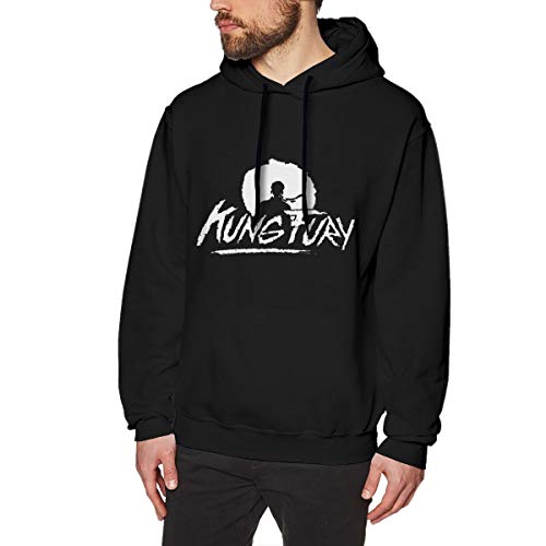 Yonger Men Kung Fury Humor Novelty Sarcasm Funny Black M Hoodie Sweatshirt