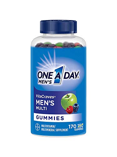 One A Day Men’s Multivitamin Gummies, Multivitamin for Men with Vitamin A, C, D, E, Calcium & More To Support Healthy Muscle Function, Gummies, 170 Count