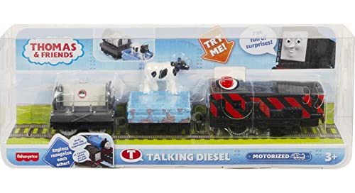 Thomas & Friends Talking Diesel, Battery Powered Motorized Toy Train with Character Sounds and Phrases for Preschool Kids 3 Years and up