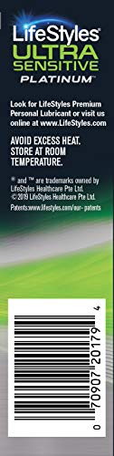 Lifestyles Ultra Sensitive Platinum Condoms, 12 Count