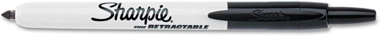 Sharpie 32701 Retractable Permanent Markers, Fine Point, Black, 1 Pack of 12 Count