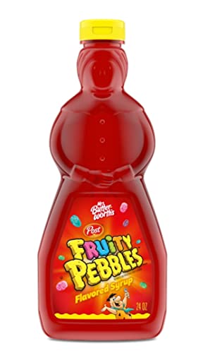 Mrs. Butterworth's Fruity PEBBLES Flavored Pancake Syrup, 24 oz bottle