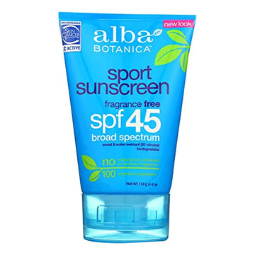 Alba Botanica - Very Emollient Natural Protection Sport Sunblock 45 SPF - 4 oz.