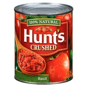 Hunt's 100% Natural Crushed Basil Tomatoes 28 oz (Pack of 12)