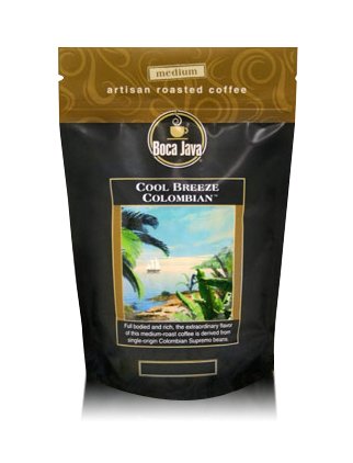 Boca Java Cool Breeze Colombian Decaf Coffee, Whole Bean, 8oz bag