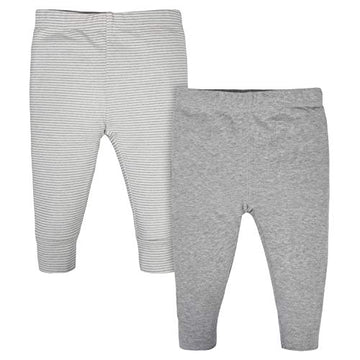 Gerber Baby 2-Pack Pants, Grey Sheep/Stripe, 12 Months