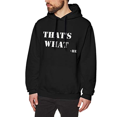 TITHER Mens Thats What Graphic Pullover Funny Black XXL Hoodie Sweatshirt